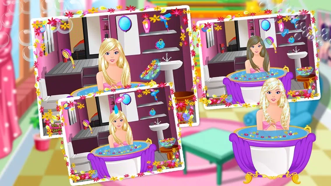 Captures d'écran de Princess Bathing Spa - Makeover,Make Up,Dress Up,Salon Games