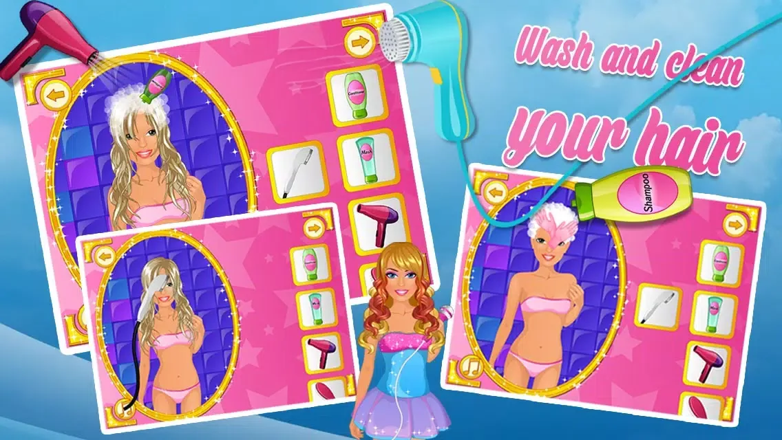 Capturas de pantalla de Princess Hair Spa - Hairstyles,Makeover,DressUp Games