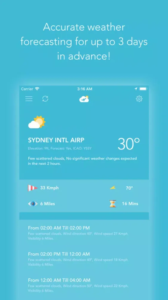 Captures d'écran de Locast - METAR Weather