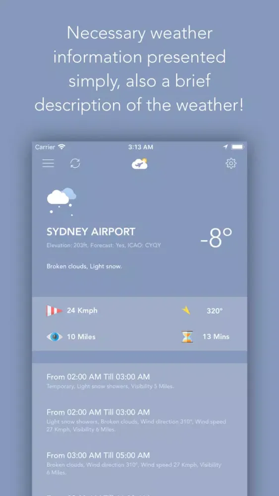 Captures d'écran de Locast - METAR Weather