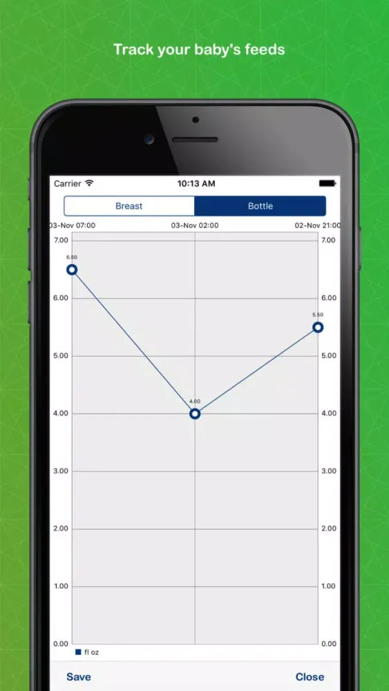 Captures d'écran de Baby Milk Monitor - Record, track and plan your baby's breast and bottle feeds.