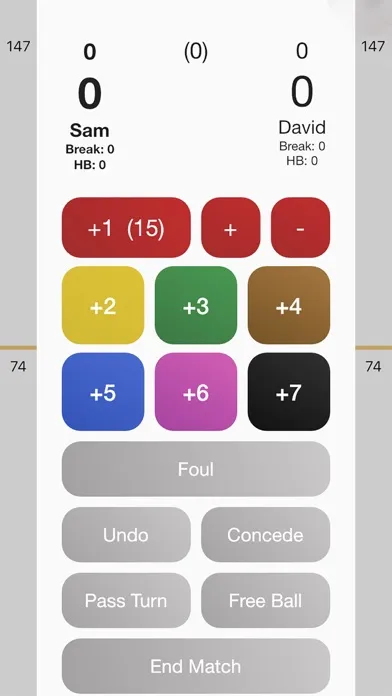 Screenshot di Smart Snooker Scoreboard