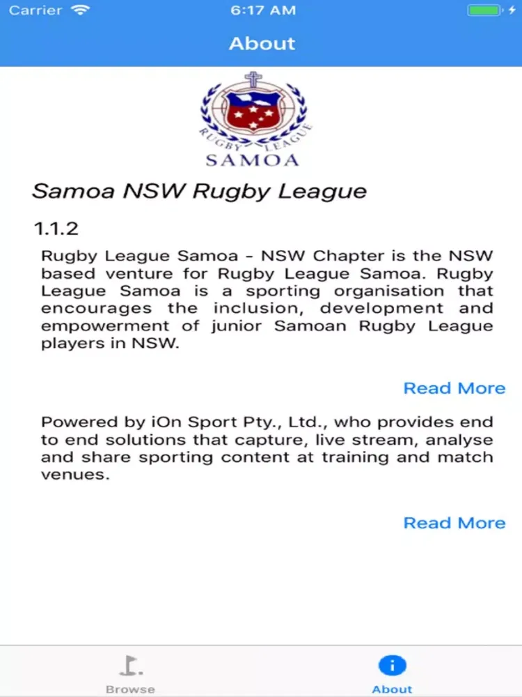 Samoa NSW Rugby League iPad  Screenshots