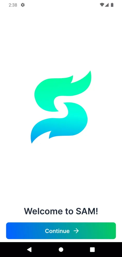 SAM - Onboarding Screenshots
