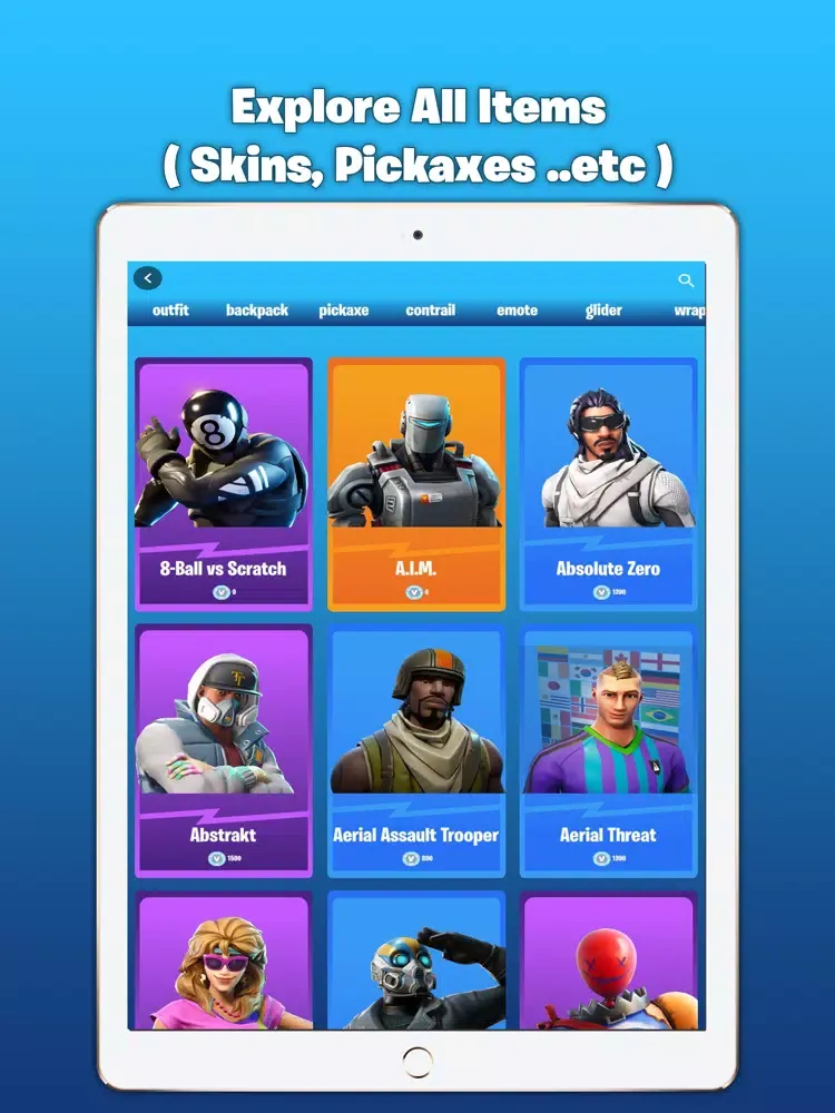Emotes And Shop For Fortnite iPad  Screenshots