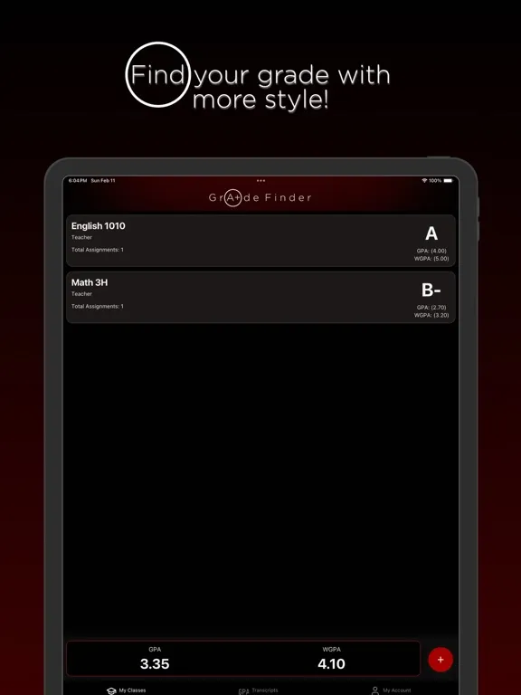Grade Finder: Track your Grade iPad  スクリーンショット