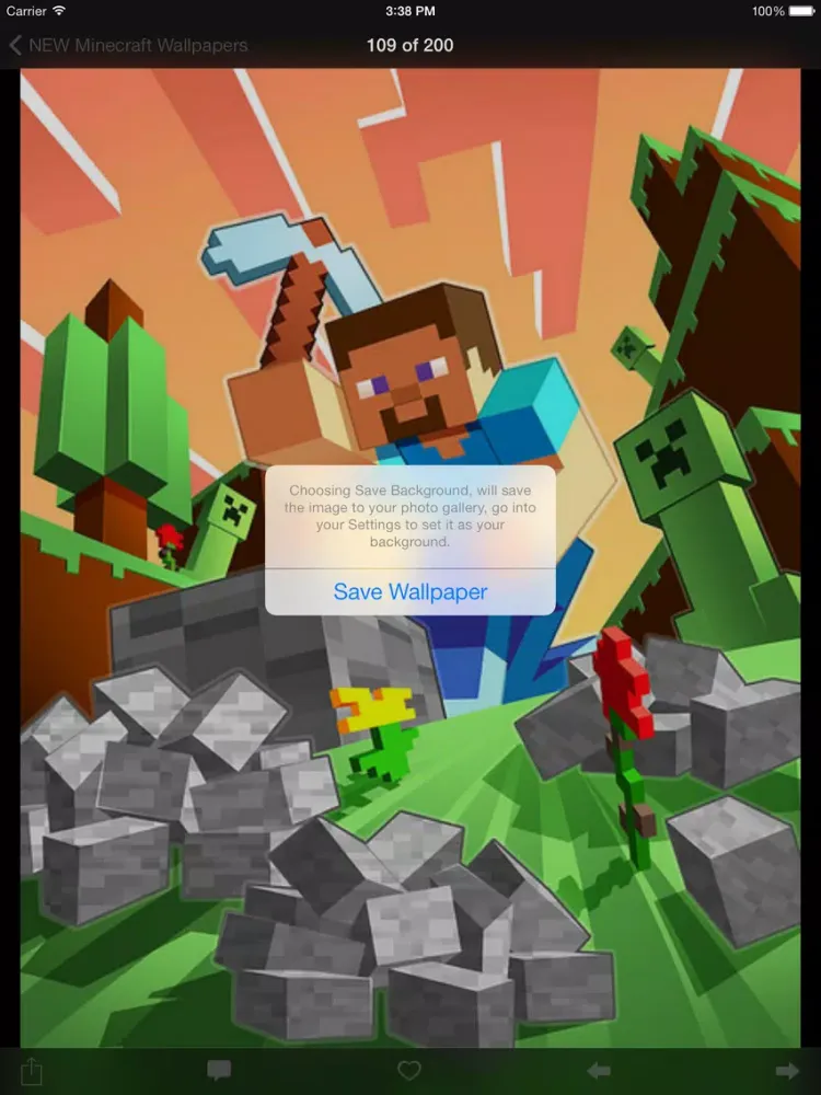 Ảnh chụp màn hình của NEW Wallpapers for Minecraft Edition - Backgrounds & Mini Mine Forum iPad 
