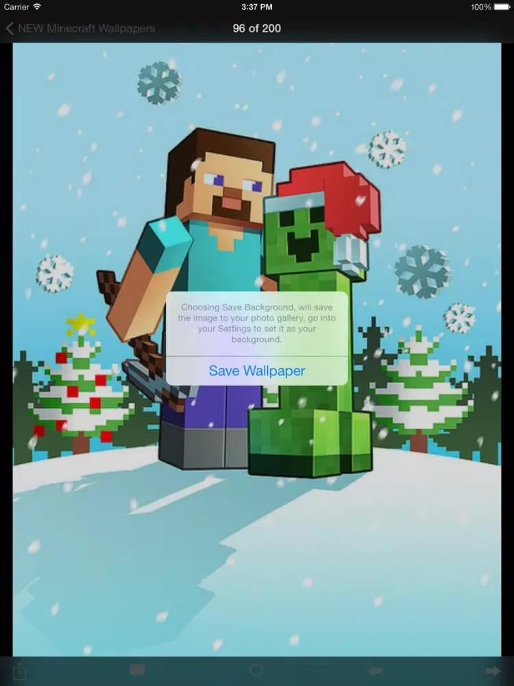 Ảnh chụp màn hình của NEW Wallpapers for Minecraft Edition - Backgrounds & Mini Mine Forum iPad 