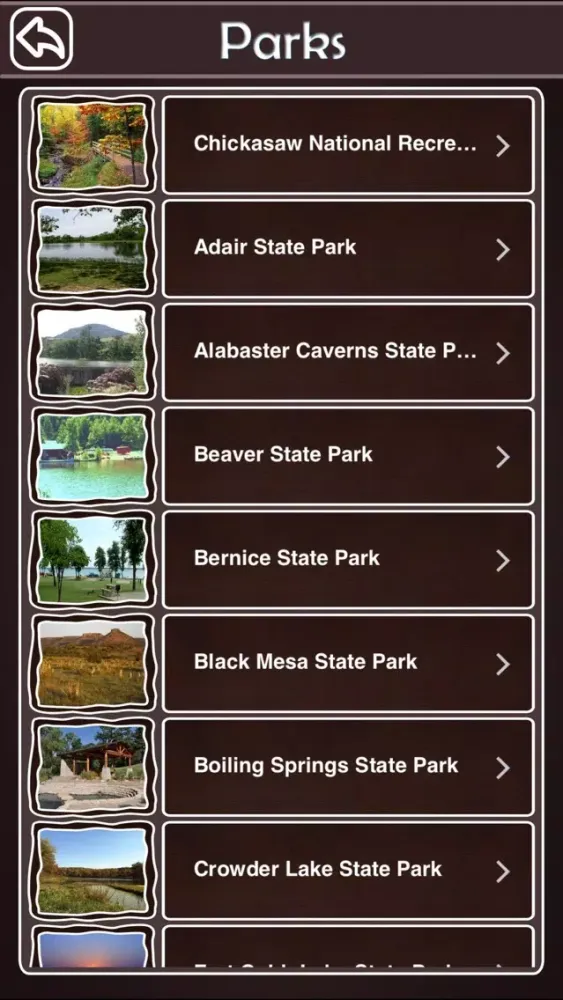 Oklahoma State & National Parks 스크린샷