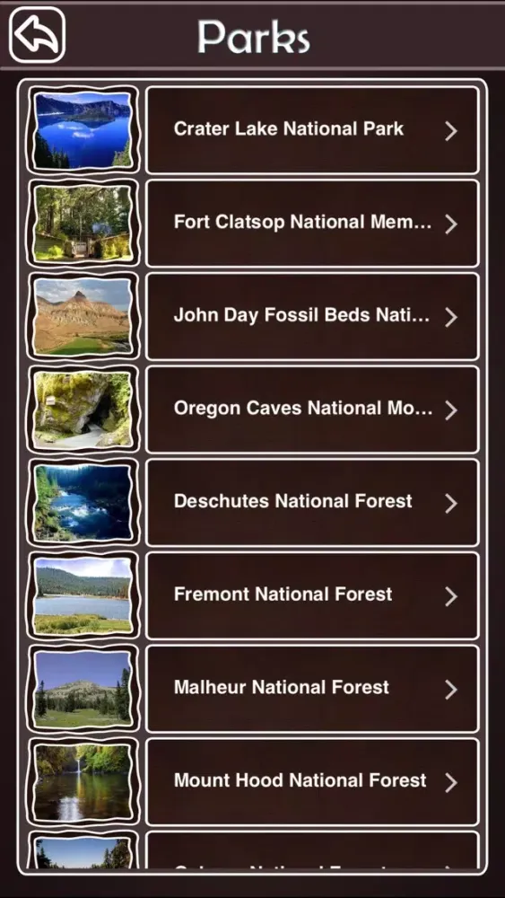 Oregon National & State Parks スクリーンショット