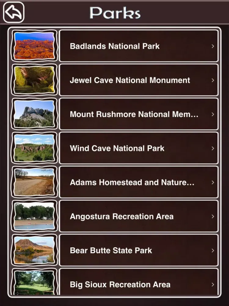 South Dakota National & State Parks iPad  স্ক্রিনশট