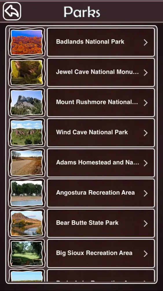 South Dakota National & State Parks স্ক্রিনশট