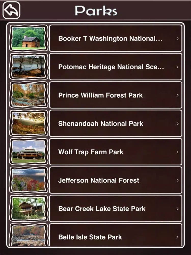 Virginia State & National Parks iPad  Screenshots