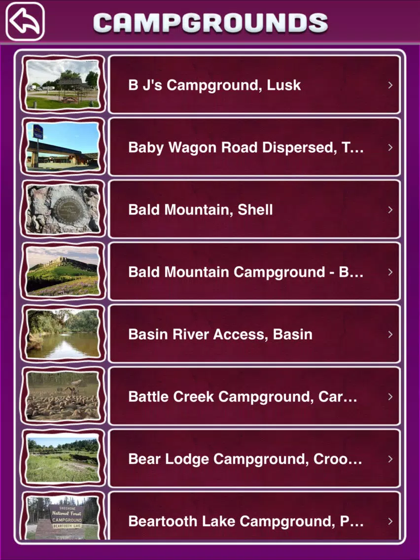 Wyoming Campgrounds Guide iPad  स्क्रीनशॉट