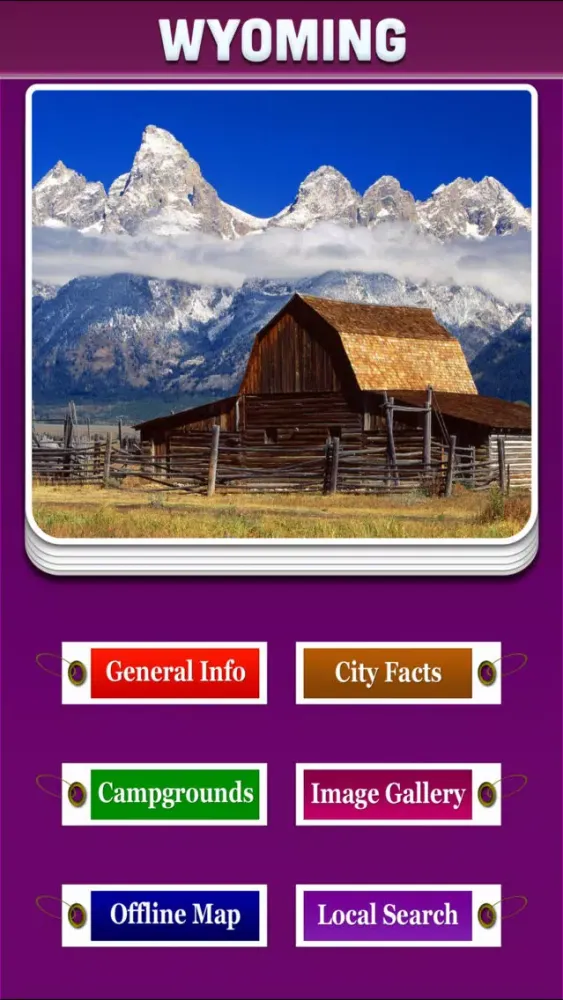 Captures d'écran de Wyoming Campgrounds Guide