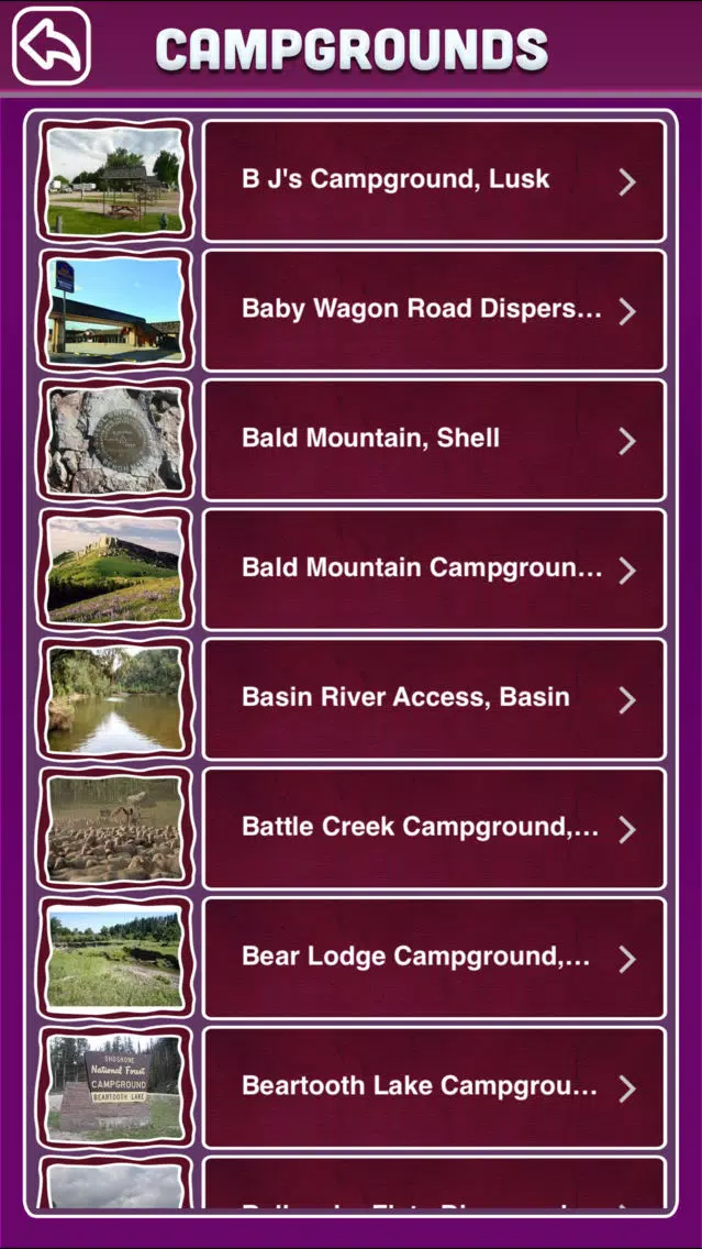 Wyoming Campgrounds Guide स्क्रीनशॉट