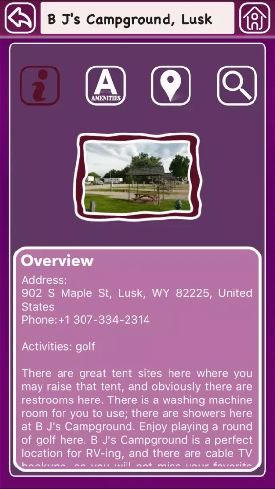 Captures d'écran de Wyoming Campgrounds Guide