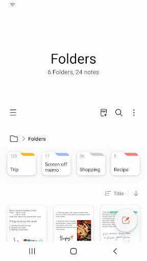 Samsung Notes Ekran Görüntüleri