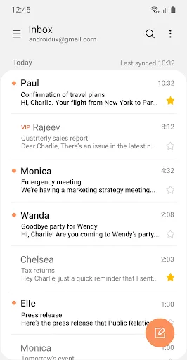 Samsung Email应用截图