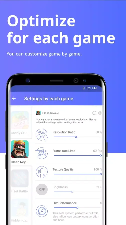 Скриншоты Game Tuner