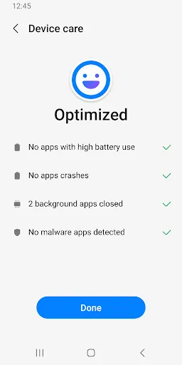 Ảnh chụp màn hình của Device Care