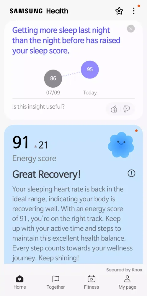 Samsung Health應用截圖