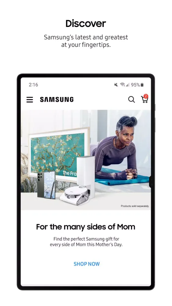 Capturas de pantalla de Shop Samsung