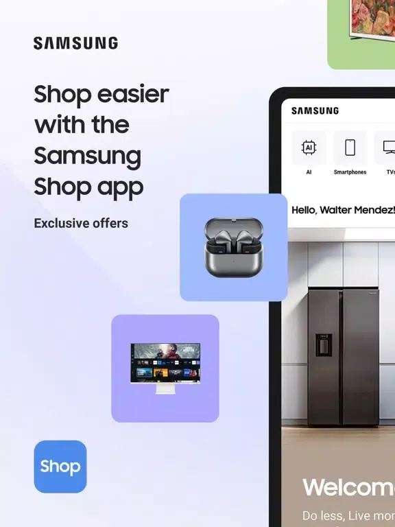 Tangkapan skrin Samsung Shop iPad 