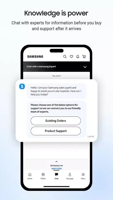 Tangkapan skrin Samsung Shop
