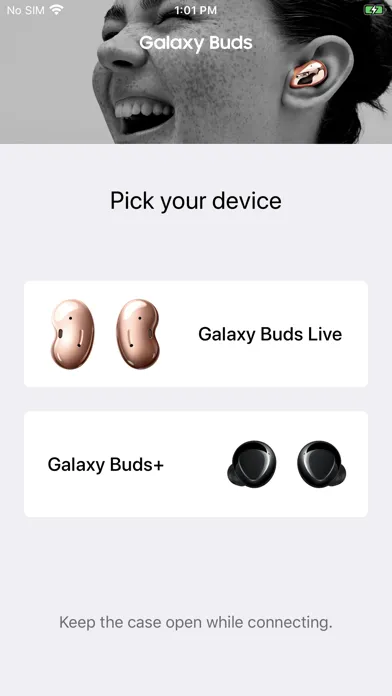 ภาพหน้าจอของ Samsung Galaxy Buds