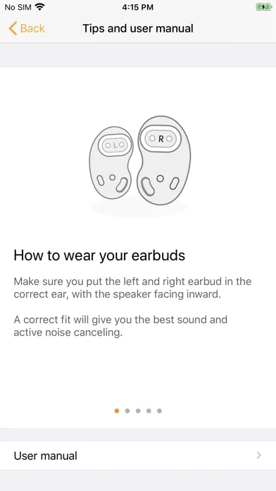 ภาพหน้าจอของ Samsung Galaxy Buds
