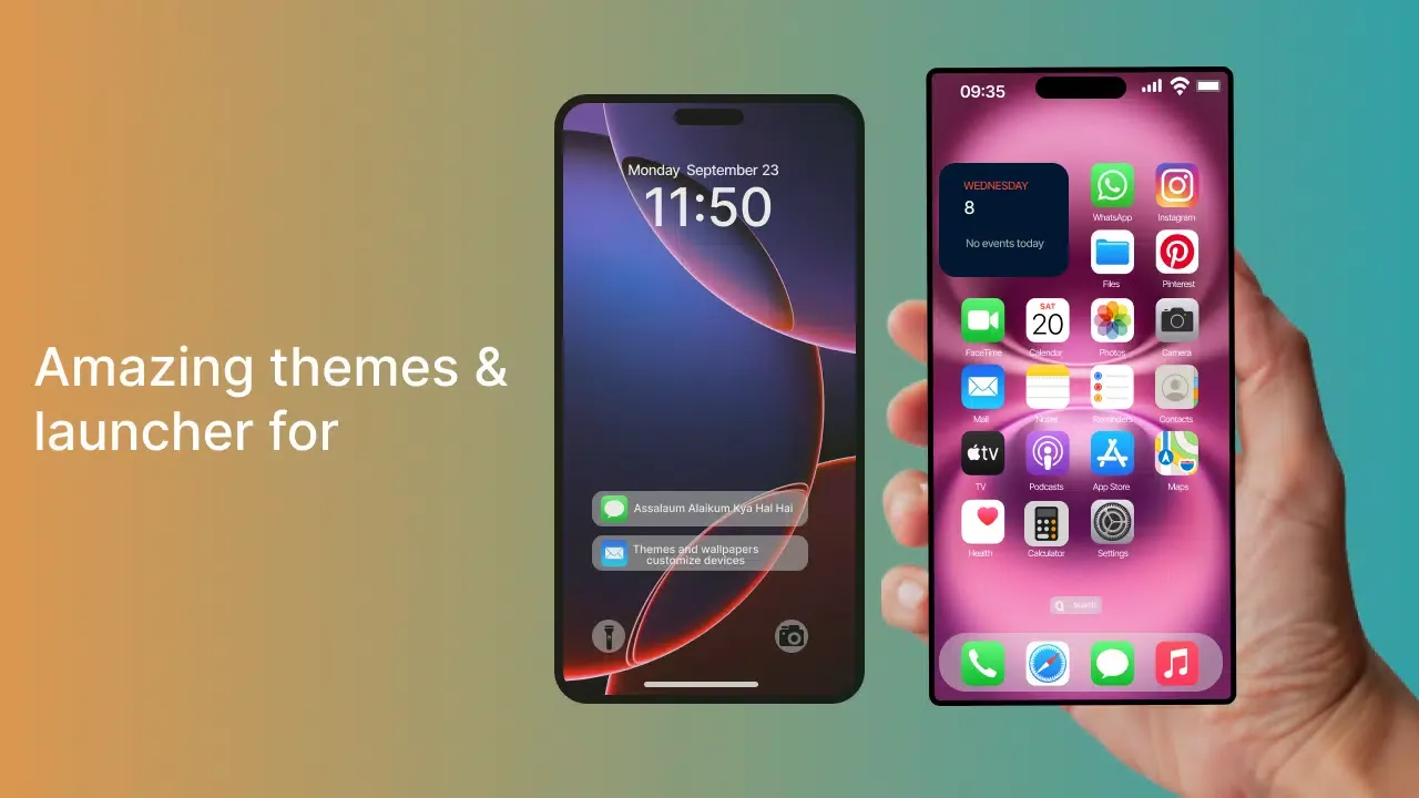 iPhone 16 Pro Max Launcher Screenshots