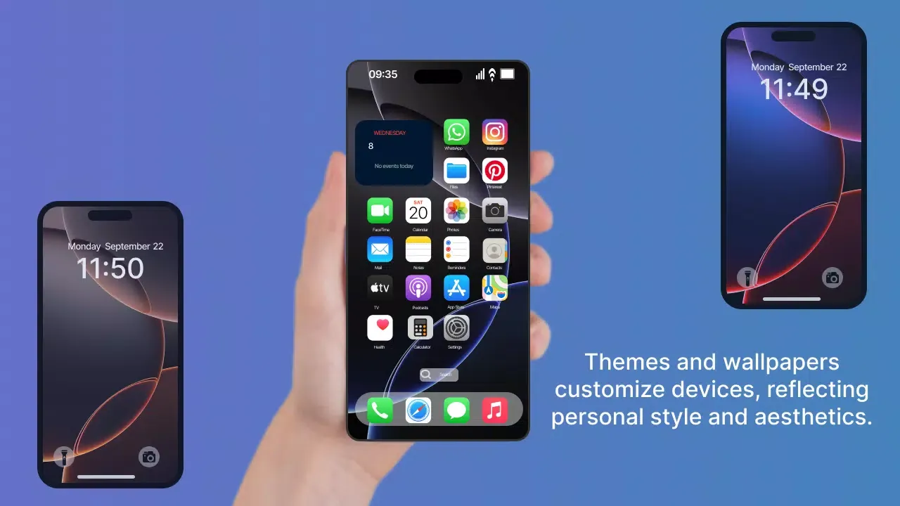 iPhone 16 Pro Max Launcher Screenshots