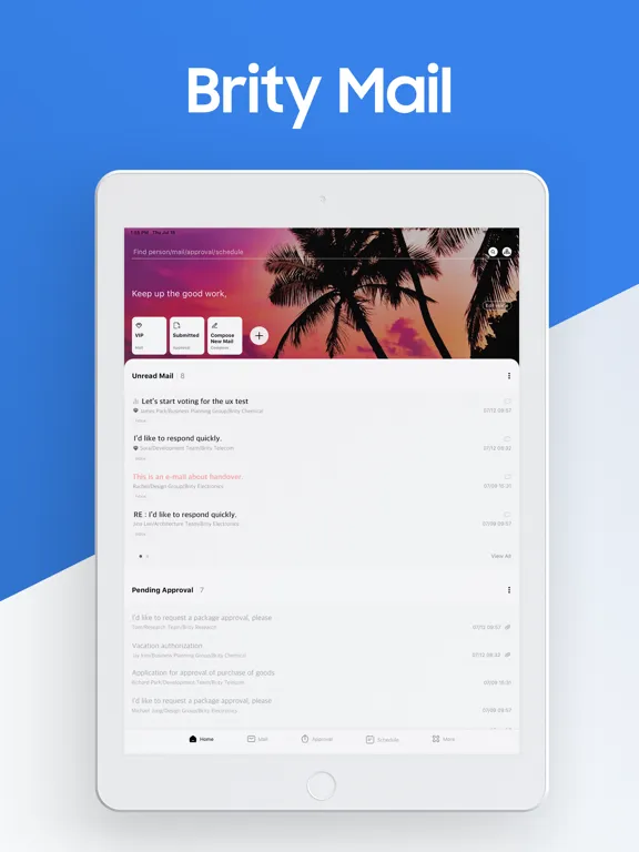 Tangkapan skrin Brity Mail iPad 