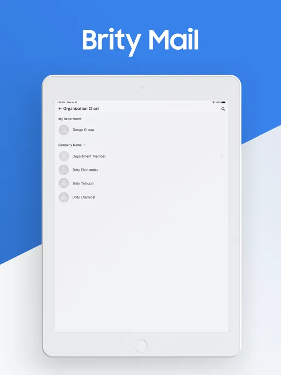 Tangkapan skrin Brity Mail iPad 