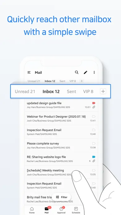 Tangkapan skrin Brity Mail