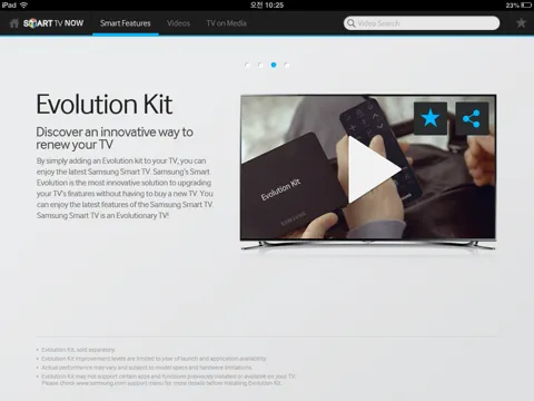 Скриншоты Samsung Smart TV Now iPad 