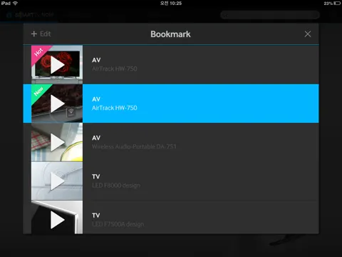 Скриншоты Samsung Smart TV Now iPad 