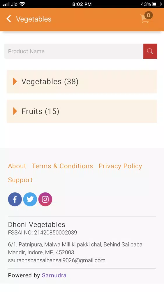 Dhoni Vegetables & Fruits应用截图