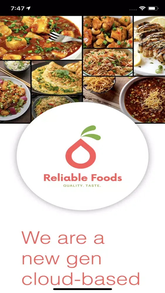 Tangkapan layar Reliable Foods