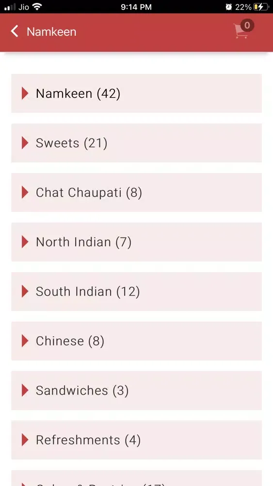 Tangkapan layar Sharma Sweets