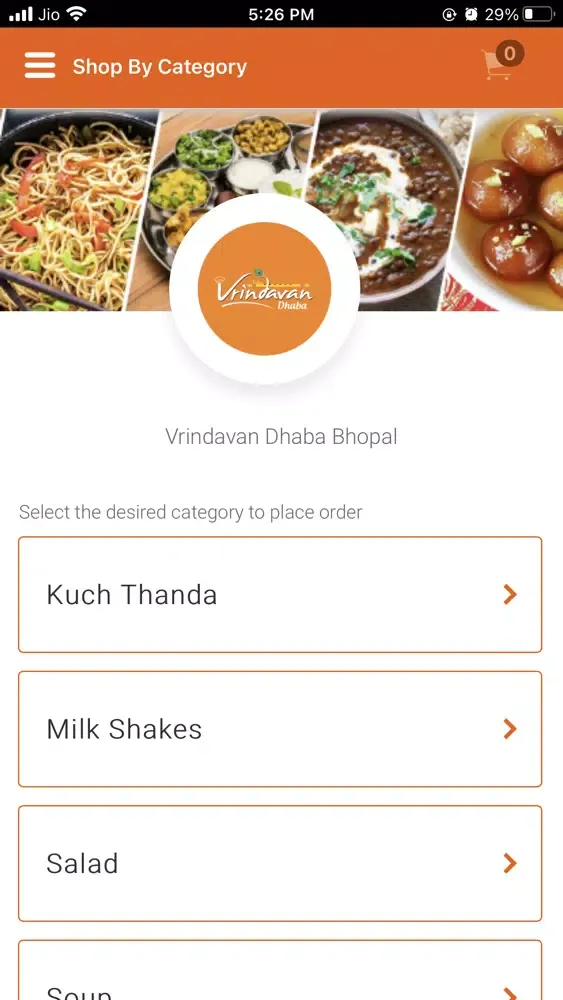 Zrzuty ekranu Vrindavan Dhaba