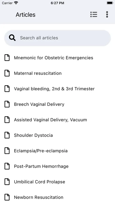 Tangkapan skrin Obstetric Emergency Mnemonics