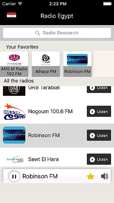 Screenshot di Radio Egypt - Radios Egypt - لاسلكي  EG