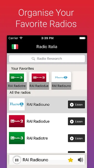 Captures d'écran de Radio Italy - Radios IT - Musica Italiana