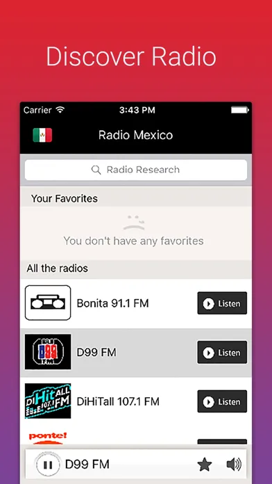 Radio Mexico - Las radios MEX -  Radios México应用截图