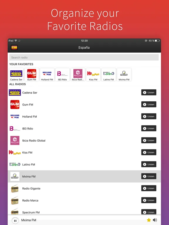 Captures d'écran de Radio Spain - Radios ES - Music Spain iPad 