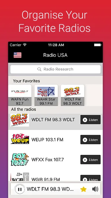 Radio United States - Radios USA स्क्रीनशॉट