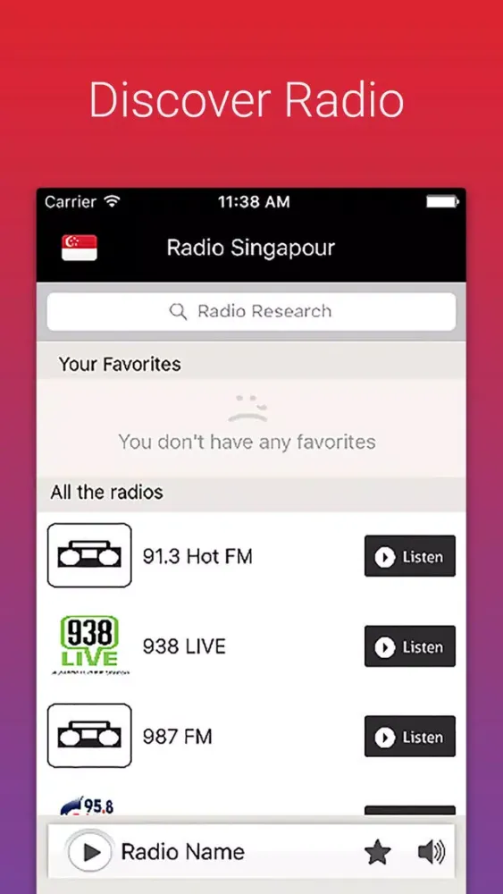 Captures d'écran de Radio Singapour - Radios Singapore