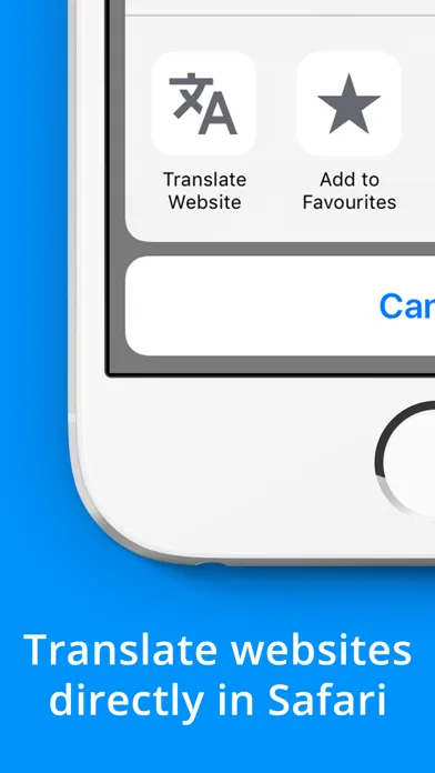 Tangkapan skrin Website Translator